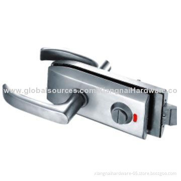 Glass door lock with indicator